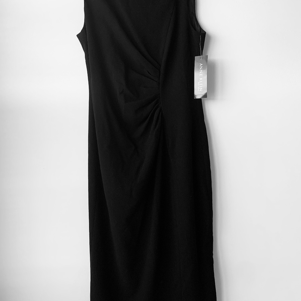 Anne Klein Formal Black Crepe Dress Size6